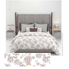 CARNIVAL GOLD PHOOL BROWN KING SIZE BED SHEET