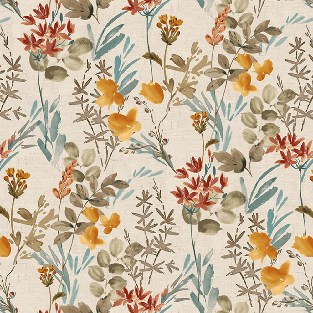 BARBADOS PRINT  POLYESTER BIG FLOWER MAIN CURTAIN  FABRIC