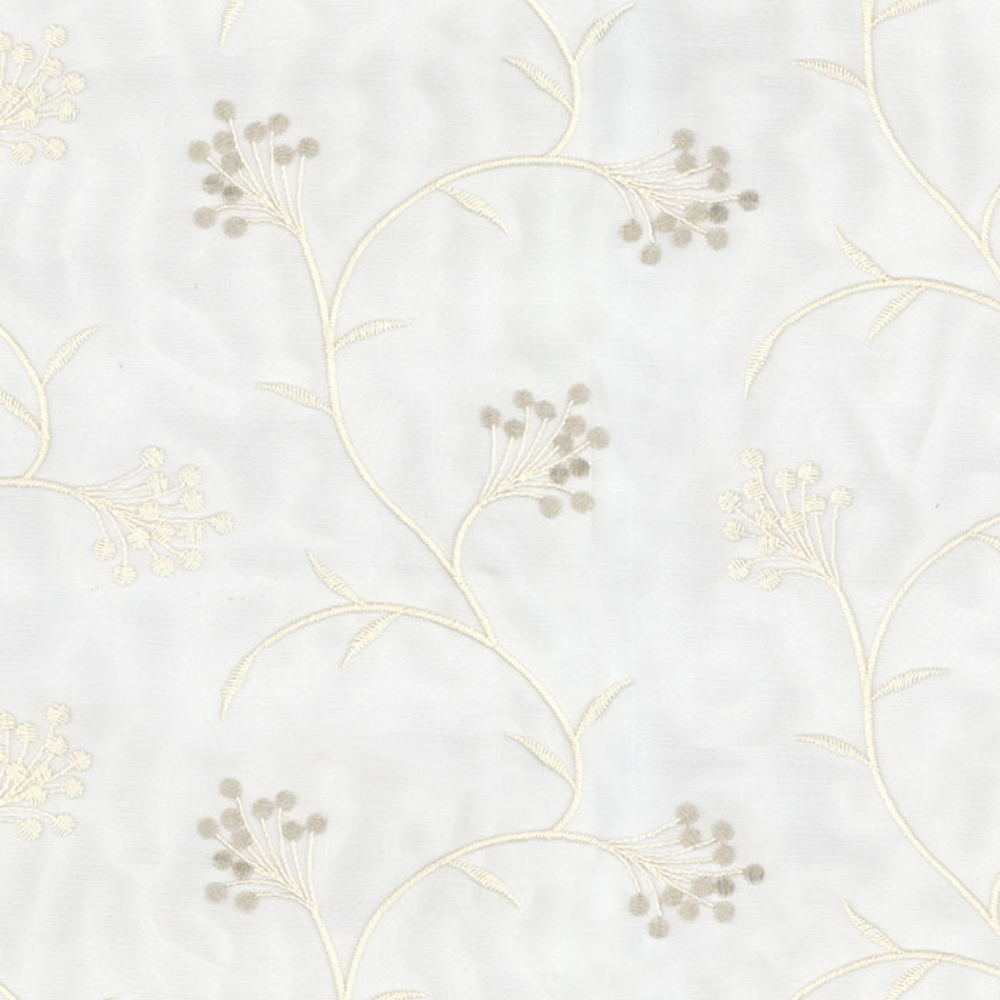 ELEGANT 32515 Embroidery Sheer  Curtain Fabric