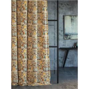 CARIBBEAN 117 MULITICOLOR PRINT CURTAIN FABRIC