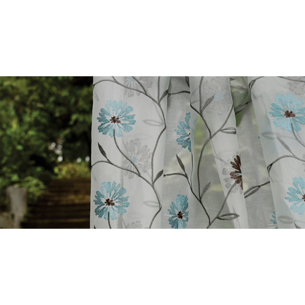 RIO EMBROIDERY POLYESTER FLOWER  SHEER CURTAIN FABRICS