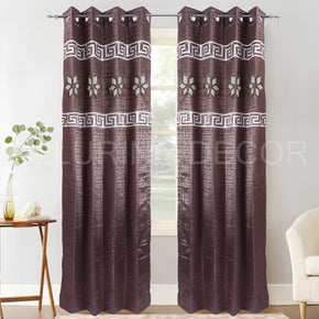 ELEGANT FANCY EMBROIDED EYELET CURTAIN FOR LIVING ROOM & BEDROOM