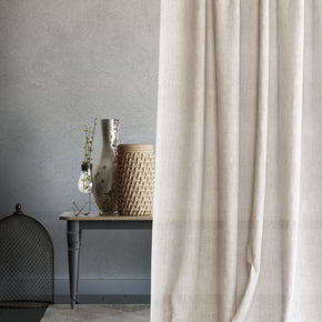 ALMA POLYESTER BEIGE SHEER CURTAIN FABRIC