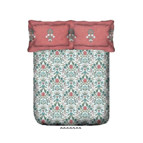 DAZZLE SUPER SOFT COTTON PASTEL BLUE PRINTED DOUBLE BEDSHEET