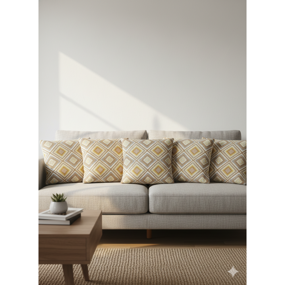 classic geometric diamond pattern cushion cover 40CMX40CM Set of 5