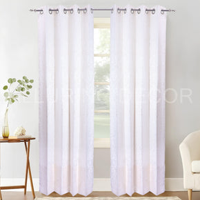 INDIAN MOTIFS CREM EYELET CURTAIN FOR BEDROOM &LIVING ROOM