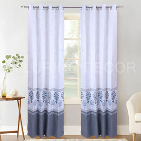 BRUSH & PAINT  ELEGANT  MOTIFS EYELET CURTAIN  FOR LIVING ROOM & BEDROOM