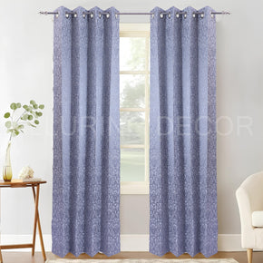 INDIAN MOTIFS  GRAY EYELET CURTAIN FOR BEDROOM &LIVING ROOM