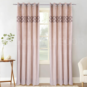 DIAMOND PATCH WORK VELVET CURTAIN FOR LIVING ROOM AND BEDROOM