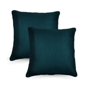 ALLURING SINGLE CUSHION COVER POLY SILK DARK TURQUISE