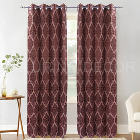 INDIAN MOTIFS BRONZE EYELET CURTAIN FOR BEDROOM &LIVING ROOM