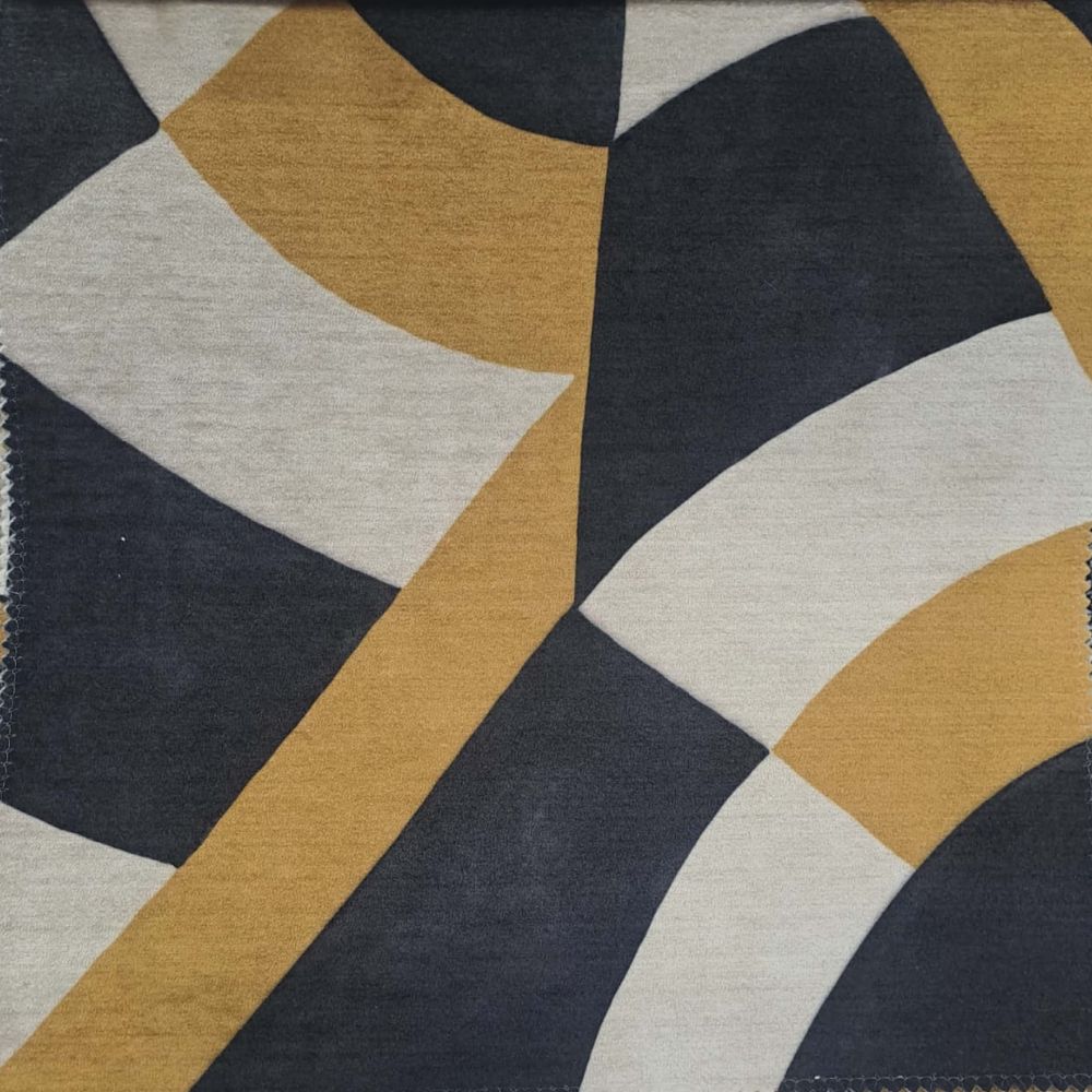 BEYOND BLACK GEOMETRIC UPHOLSTERY POLYESTER  FABRIC