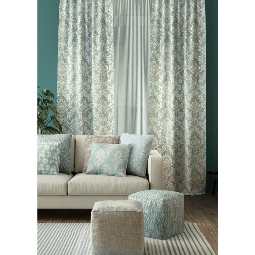 MAIN CURTAIN FABRICS JIYA REVIVAL GEOMETRIC LIGHT BLUE