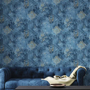 LIBSON PRINT FLOWER BLUE HOME DECOR WALL COVER WALLPAPER