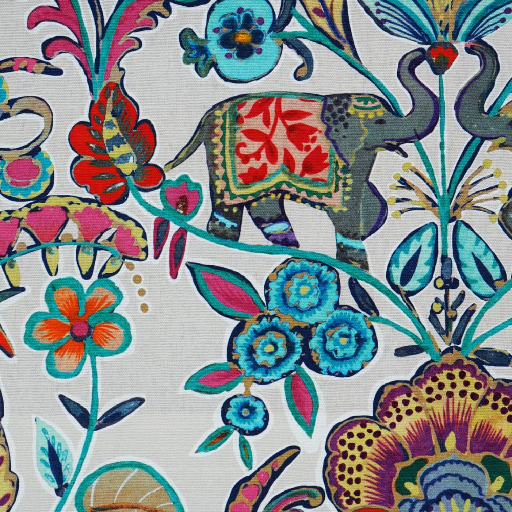 BANGLORE JADE MAHARAJA PT PRINTED ELEPHANT CURTAIN FABRICS