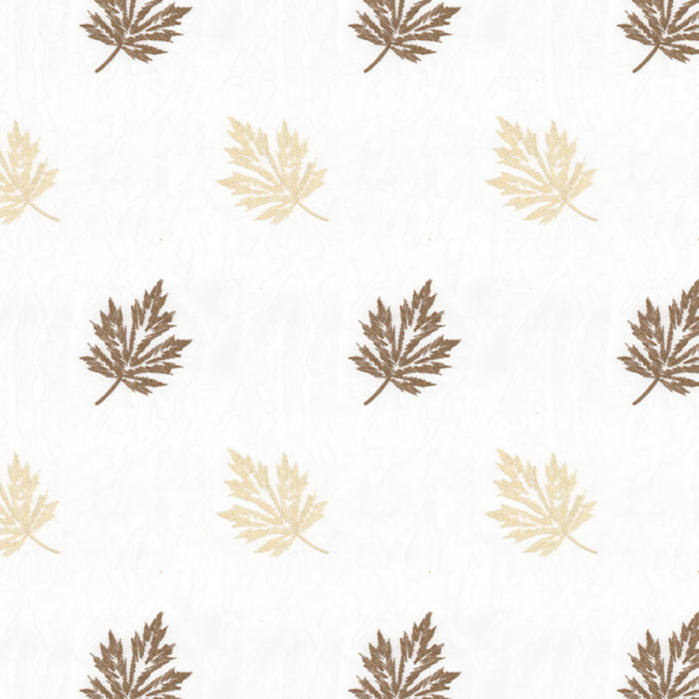 EMBROIDERY MAJESTIC MAPPLE LEAF POLYESTER  SHEER CURTAIN  FABRICS A