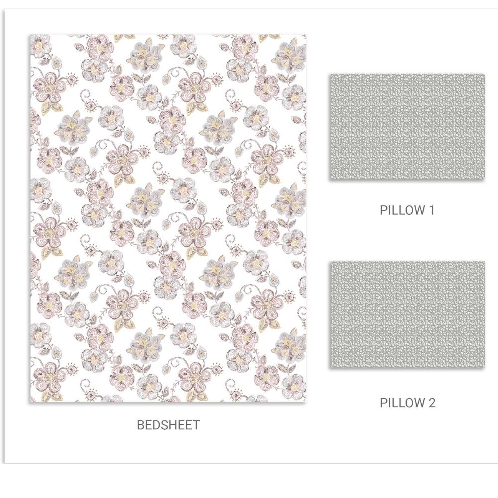 CARNIVAL GOLD PHOOL BROWN KING SIZE BED SHEET
