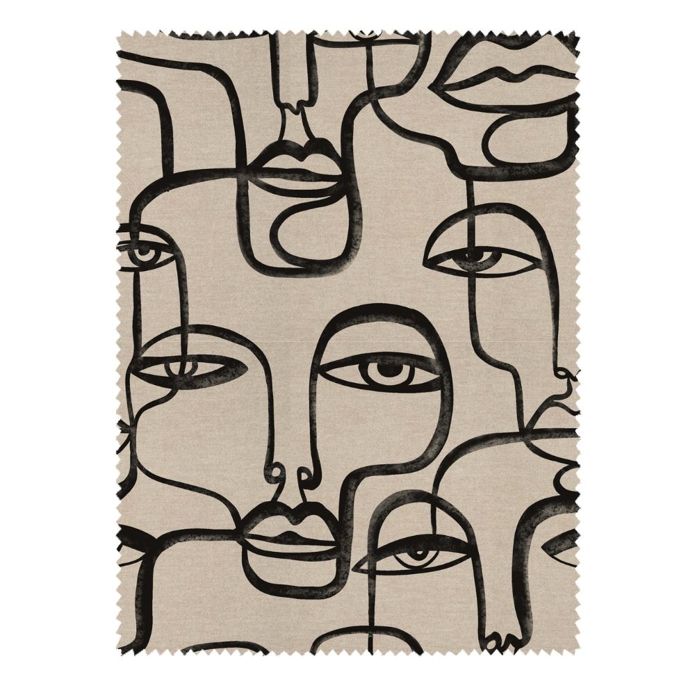 BEYOND BLACK  FACE PRINTED POLYESTER CHAIR FABRIC