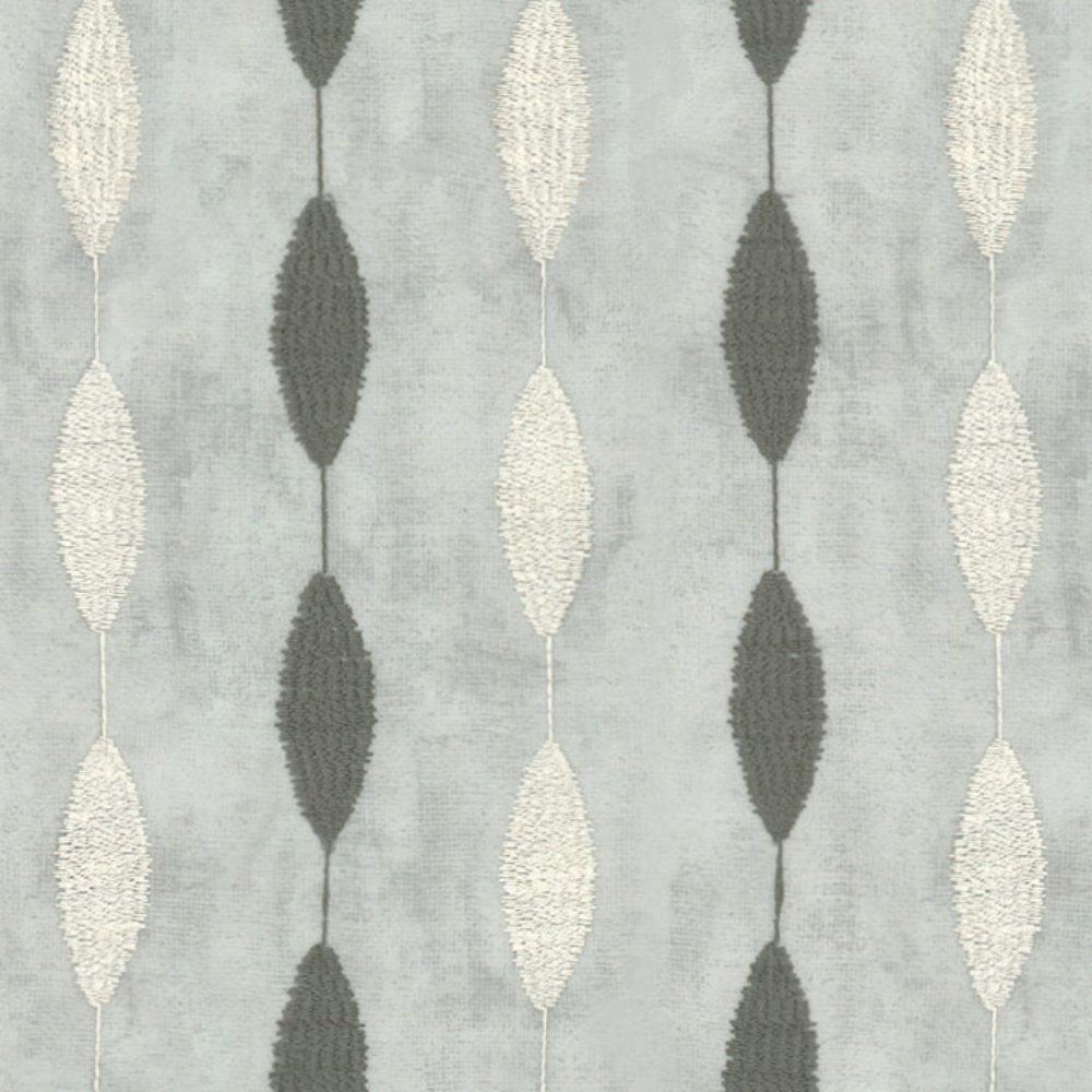 CROWN EMBROIDERY POLYESTER OVAL PATTA  SHEER CURTAIN FABRIC