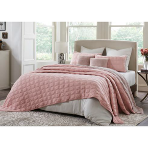 Miraya King Size Bed Cover & 2 Pillow Covers With 2 Cushion Covers in Bag Packaging (Set Of 6)