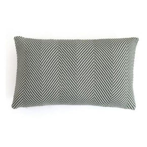 Herringbone- Cushion Cover Bermuda Green & Natura cotton