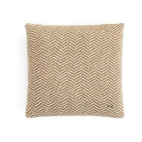 Herringbone - Cushion Cover Khaki & Natural 45cm X 45cm (18" x 18")