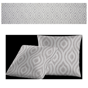DAX MONACO ETERNAL LIGHT GREY POLYESTER CUSHION FABRICS
