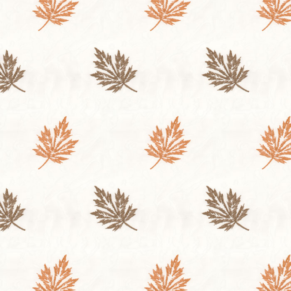 EMBROIDERY MAJESTIC MAPPLE LEAF POLYESTER  SHEER CURTAIN  FABRICS B