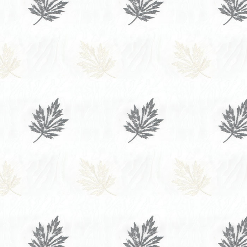EMBROIDERY MAJESTIC MAPPLE LEAF POLYESTER  SHEER CURTAIN  FABRICS B