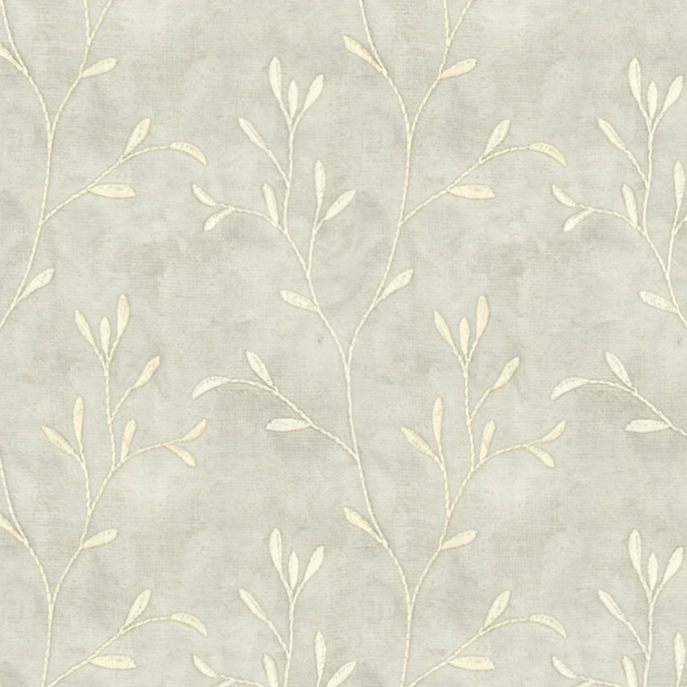 CROWN EMBROIDERY POLYESTER LEAF SHEER CURTAIN FABRICS