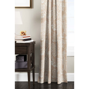ENGLISH COTTAGE LIGHT BROWN PRINT FLOWER CURTAIN FABRICS
