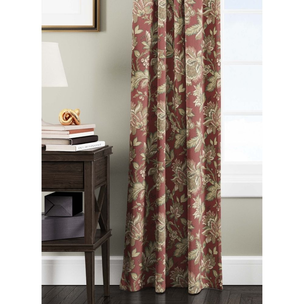 HAVELI PRINTED POLYESTER LINEN CURTAIN  FABRICS CA 02