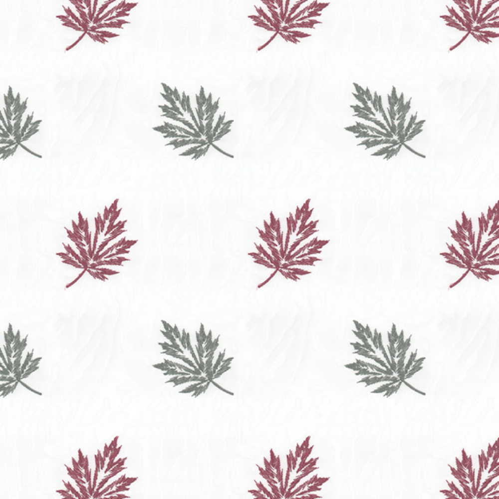 EMBROIDERY MAJESTIC MAPPLE LEAF POLYESTER  SHEER CURTAIN  FABRICS B