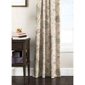 INDIAN SUMMER CANDY TREE FLOWER BEIGE CURTAIN FABRIC 106