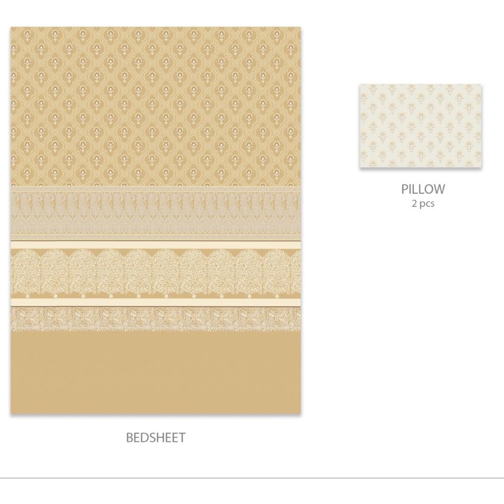 SANSKRITI BANARSI BROWN KING SIZE BED SHEET