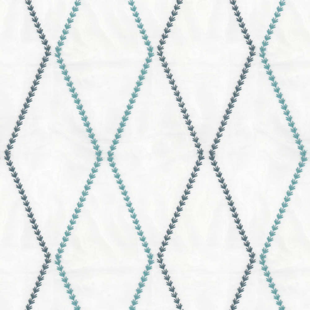 EMBROIDERY MAJESTIC GEOMETRIC POLYESTER  SHEER CURTAIN  FABRICS A