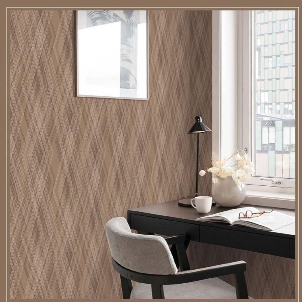 HERA ABSTRACT BROWN HOME DECOR WALL COVER WALLPAPER