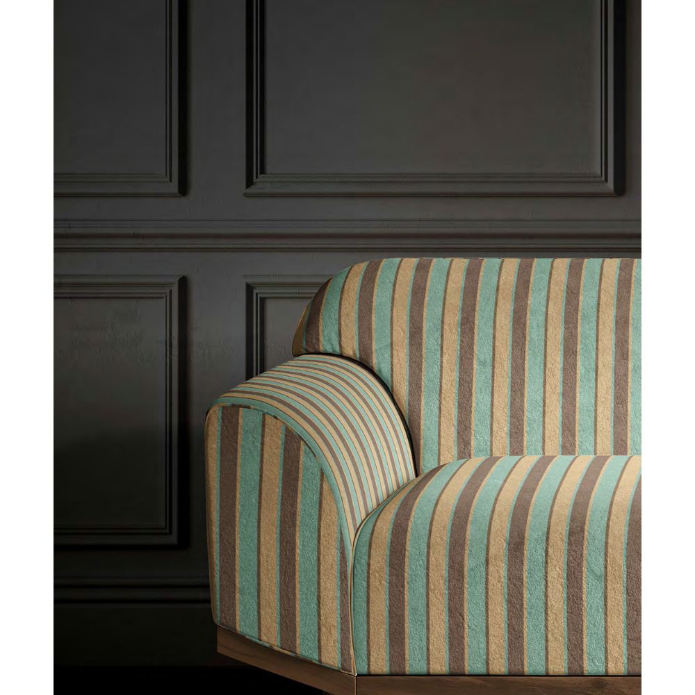 Mulberry II BLUE BROWN BEIGE STRIPE Sofa Febric