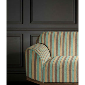 Mulberry II BLUE BROWN BEIGE STRIPE Sofa Febric