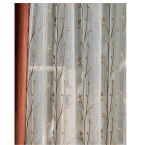 EMBROIDERY MAJESTIC TREE POLYESTER  SHEER CURTAIN  FABRICS A