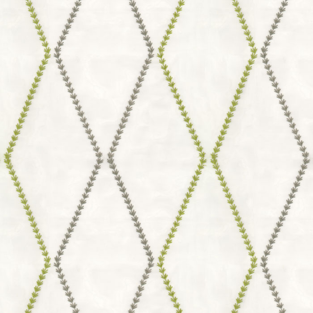 EMBROIDERY MAJESTIC GEOMETRIC POLYESTER  SHEER CURTAIN  FABRICS A