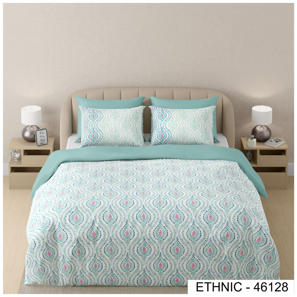 ETHNIC 46128  DIGITAL PRINT COTTON SUPER KING SIZE  BEDSHEET