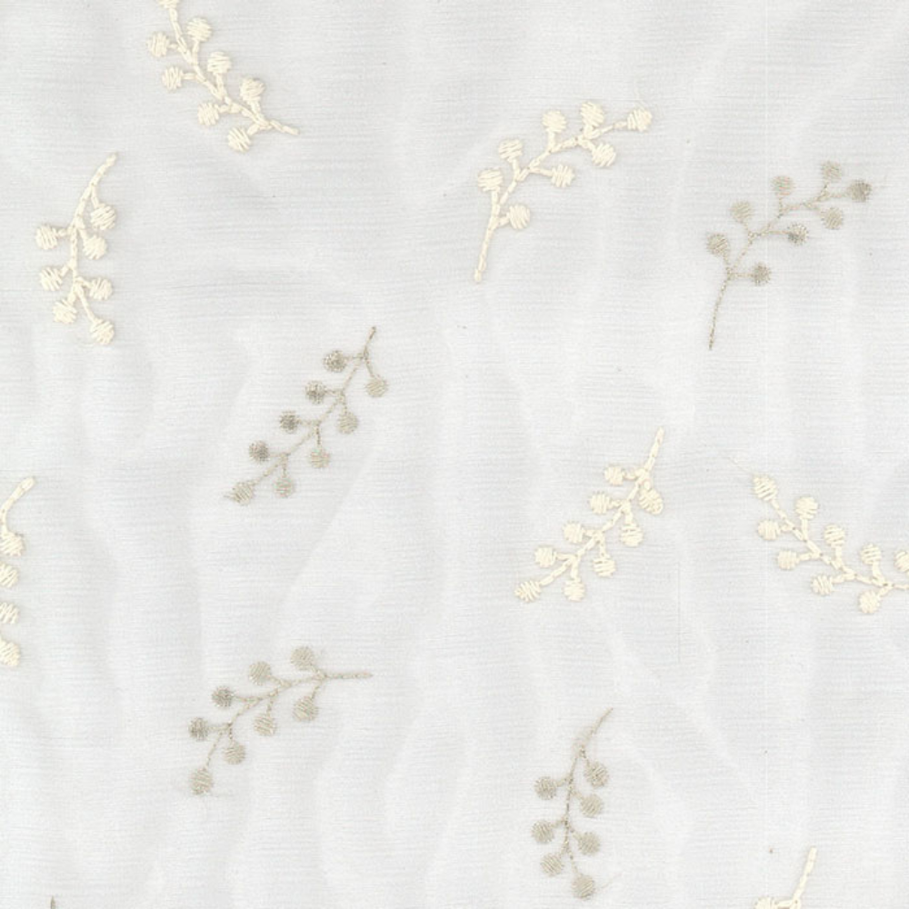 ELEGANT 32527 Embroidery Sheer  Curtain Fabric