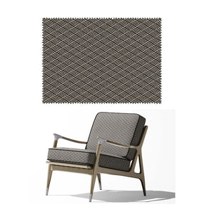 CARBON UPHOLSTERY POLYESTER JUTE GEOMETRIC GRAY FABRIC RF 223