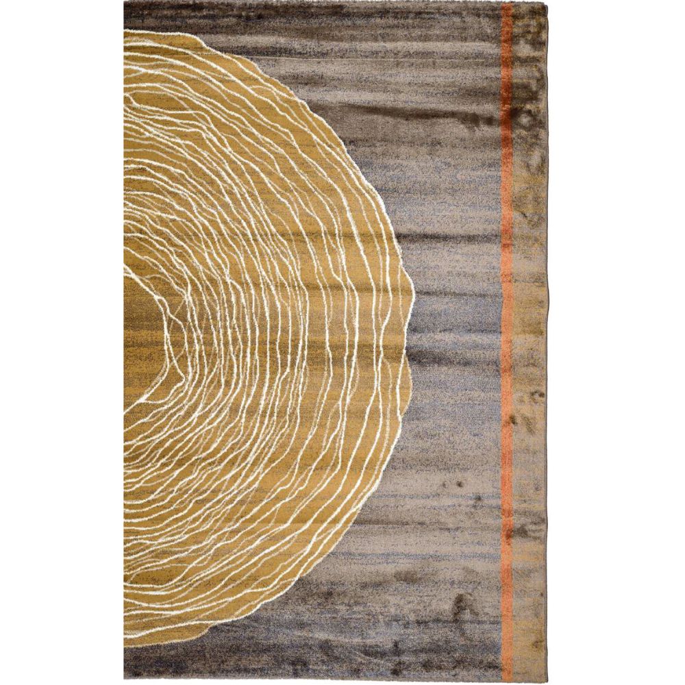 CALYPSO CARPET GEOMETRIC CIRCLE CUT YELLOW C