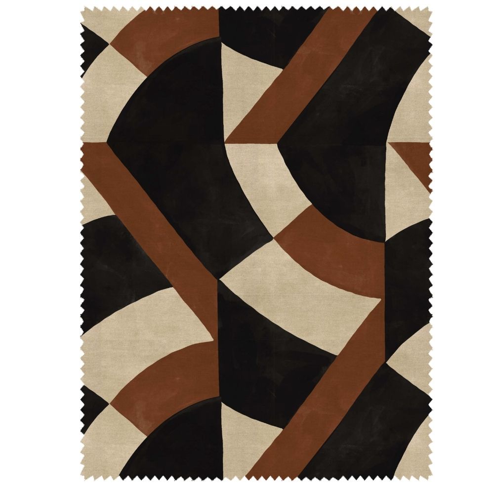 BEYOND BLACK POLYESTER  GEOMETRIC SOFA  FABRIC 126