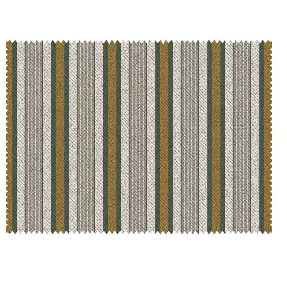 TRENDY  GREEN OFF WHITE GREY STRIPE SOFA FABRIC