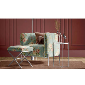 COUNTRY BASE BLUE RED FLOWER PRINTED SOFA FABRICS