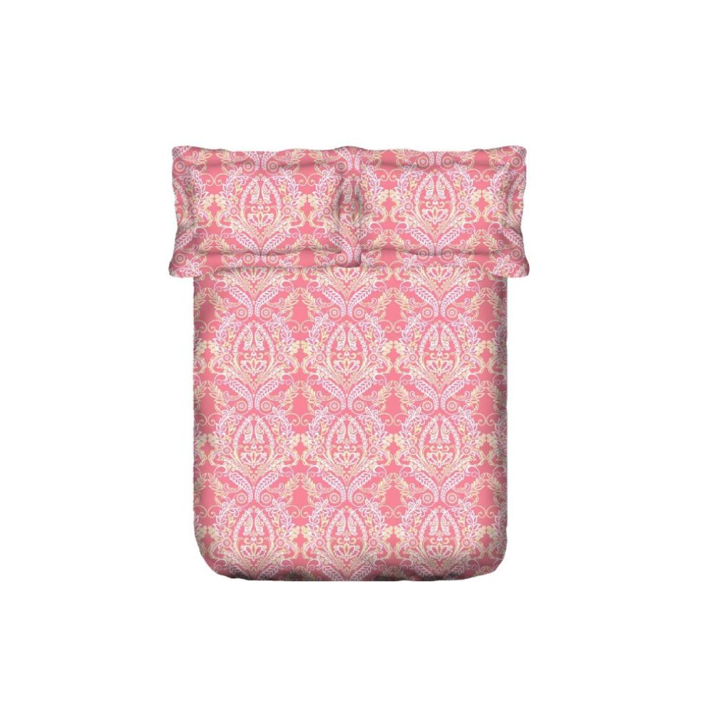 ELDORA AW SUPER SOFT PRINTED COTTON GEOMETRIC RED SUPER KING SIZE  BEDSHEET