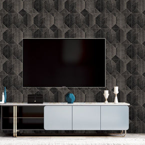 NOBLE BLACK GEOMETRIC HOME DECOR WALL COVER WALLPAPER